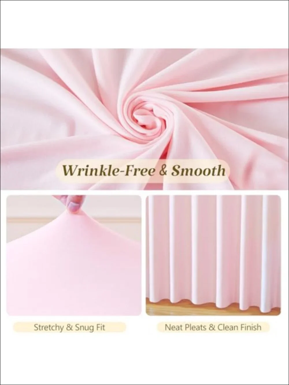 6 Pack Stretch Spandex Fitted Tablecloths 6ft Rectangle Wrinkle Free